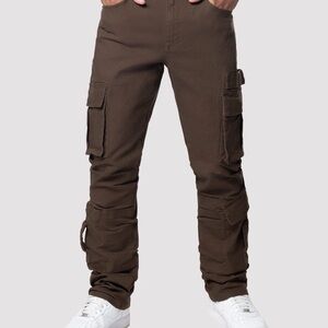 MENS GRINDHOUSE CARGO STRAIGHT FIT DENIM JEANS WITH LOOPS - Size 42